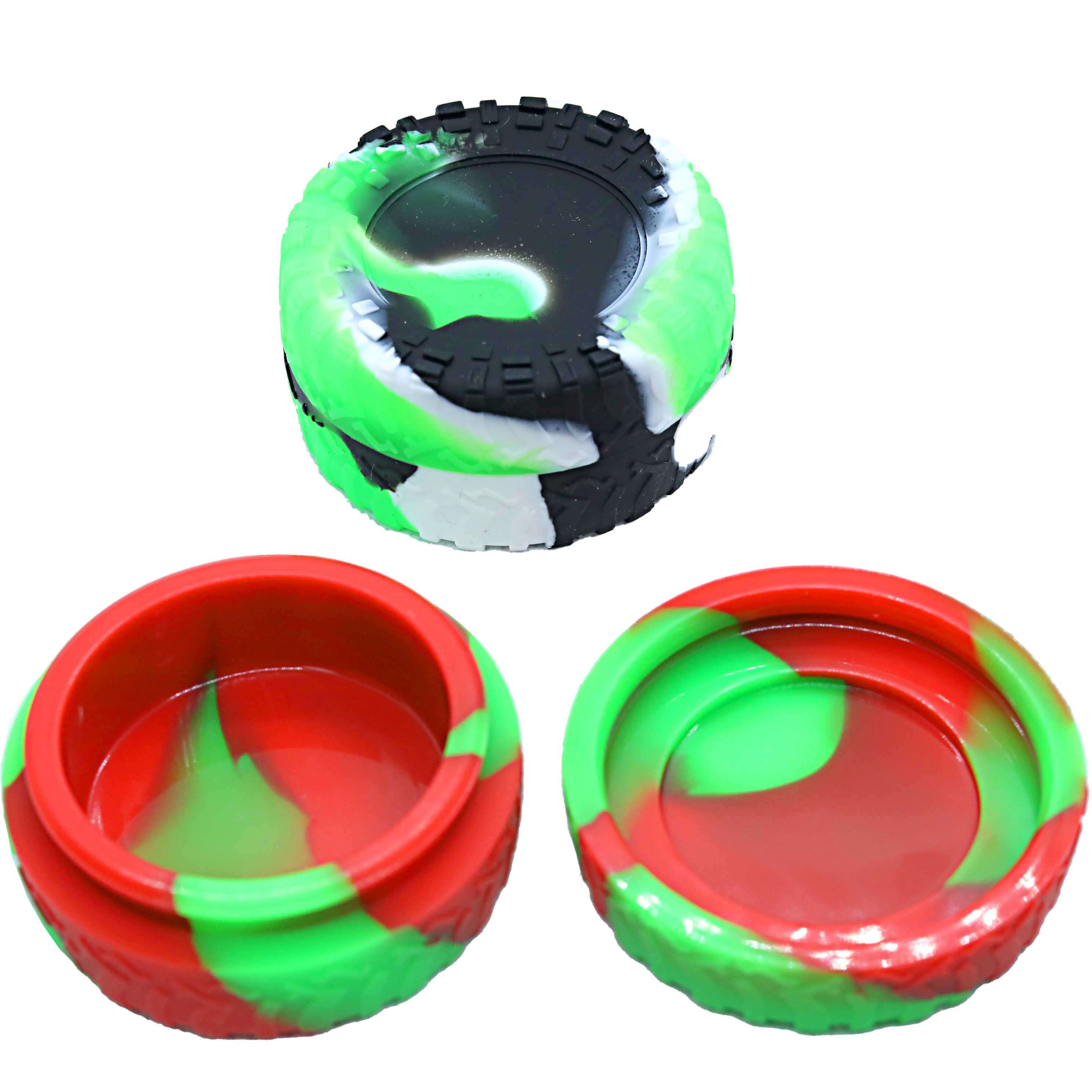 Tire Shaped Silicone Container (SJ-4) | 2.5 inch | Assorted Colors product image